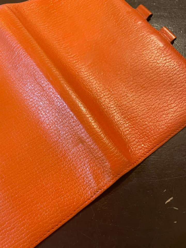 エルメス（HERMES）手帳カバー　クリーニング＆染め直し | 靴修理