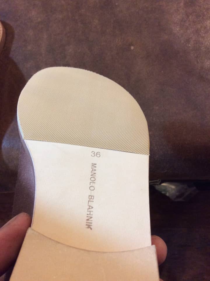 MANOLO BLAHNIK（マノロブラニク）サンダル　ハーフラバーソール | 靴修理