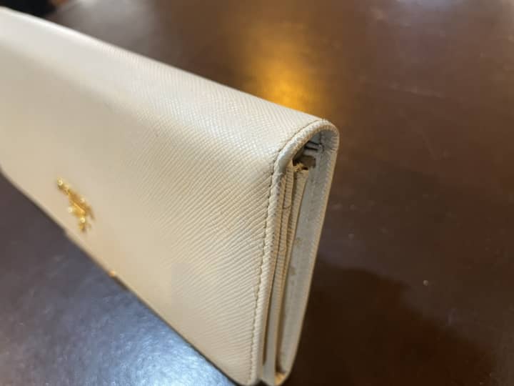 プラダ（PRADA）財布　クリーニング＆染め直し | 革小物修理