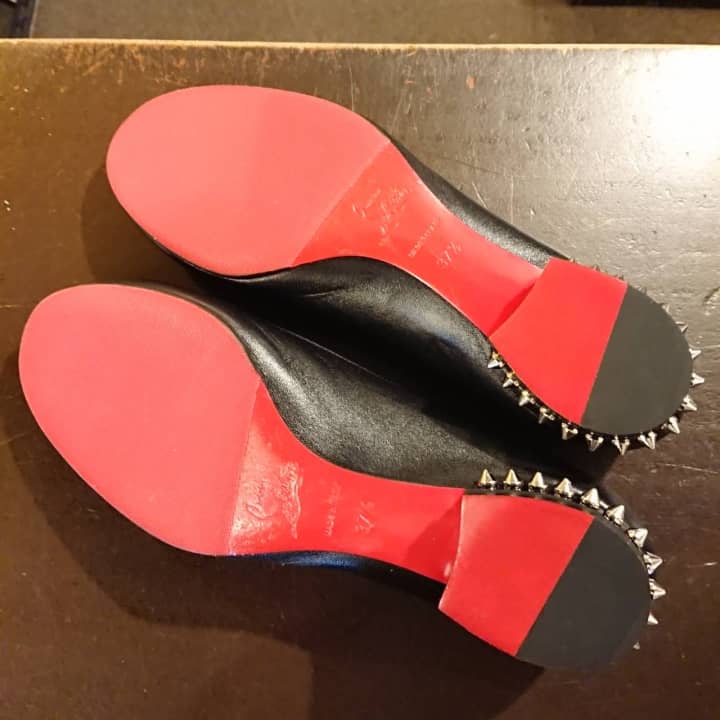 CHRISTIAN LOUBOUTIN（クリスチャンルブタン）フラットシューズ　ヒール交換＆ハーフラバーソール | 靴修理