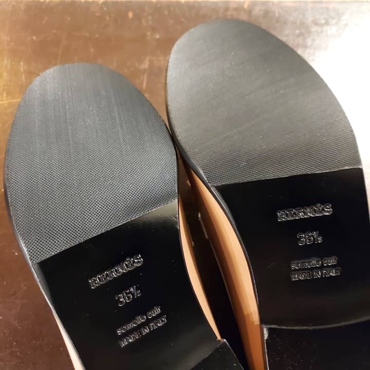 HERMES（エルメス）婦人靴　ハーフラバーソール補強 | 靴修理